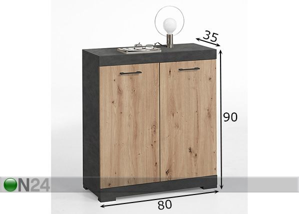 Kummut Bristol 1 80x35xh90 cm mõõdud