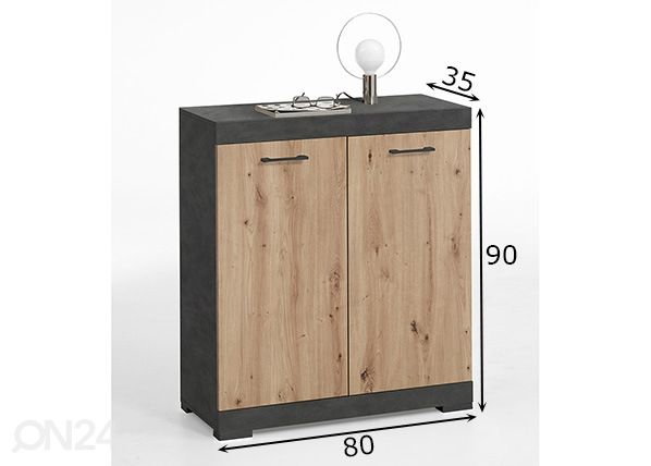 Kummut Bristol 1 80x35xh90 cm mõõdud