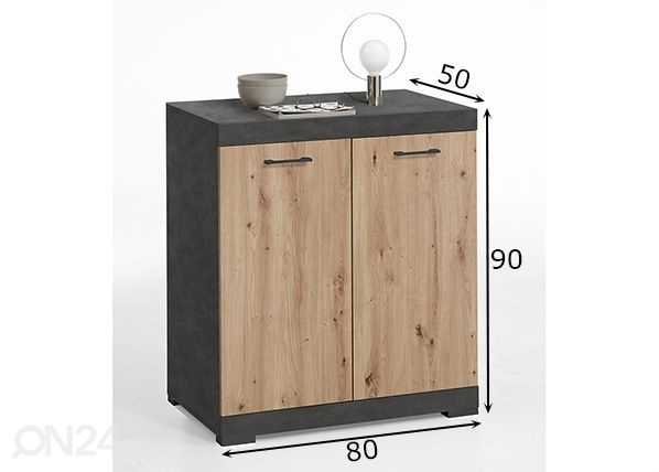 Kummut Bristol 1 XL 80x50xh90 cm mõõdud