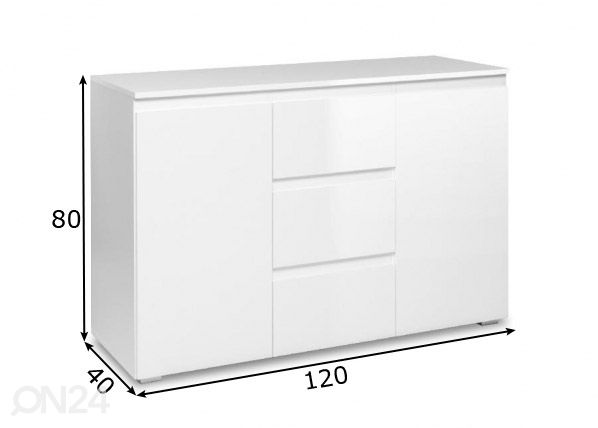 Kummut Capetown 120 cm mõõdud