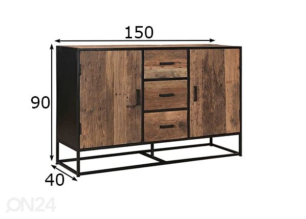 Kummut Dakota 150 cm mõõdud