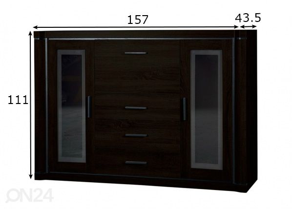 Kummut Dallas + LED mõõdud