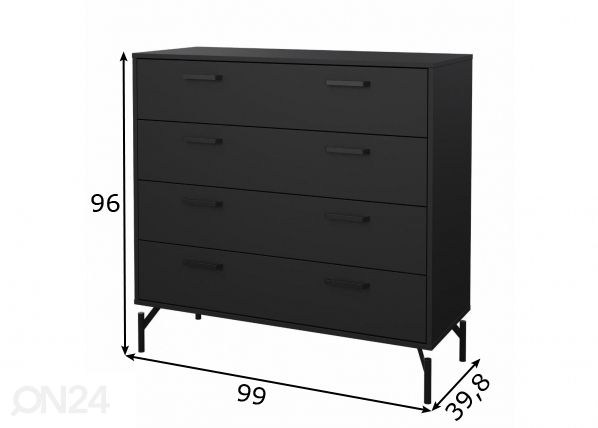 Kummut Dana 99 cm mõõdud