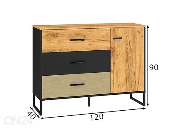 Kummut Gotland 120 cm mõõdud