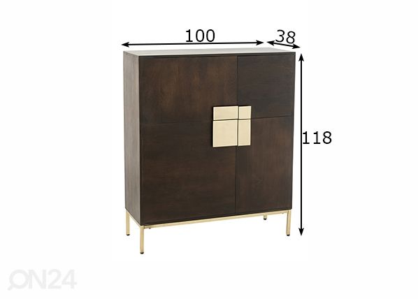 Kummut Grace 100 cm mõõdud