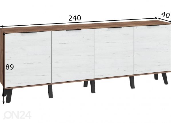 Kummut Kilty 240 cm mõõdud