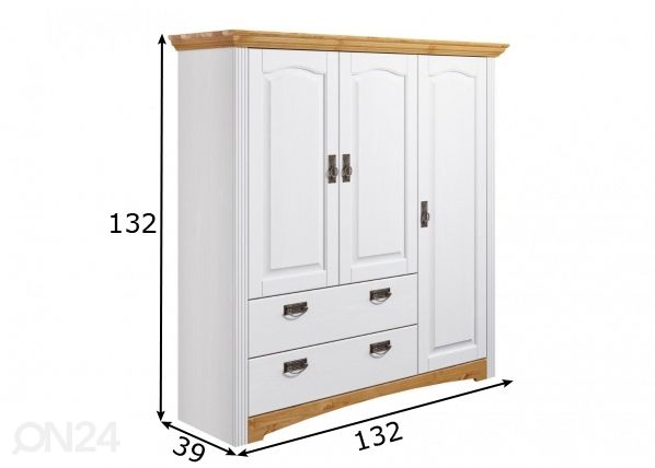 Kummut Konrad 132 cm mõõdud