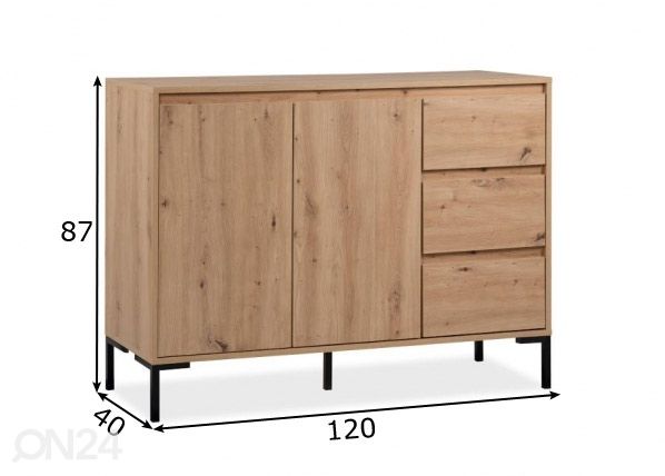 Kummut Korsika 120 cm mõõdud