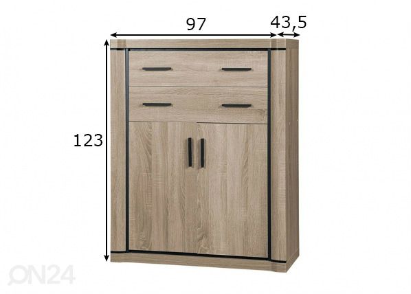 Kummut Laila 97 cm mõõdud