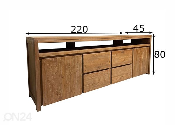 Kummut Lissabon 220 cm mõõdud