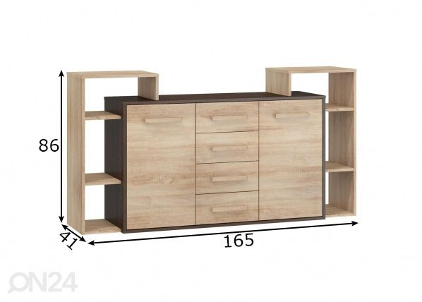 Kummut Macroom 165 cm mõõdud