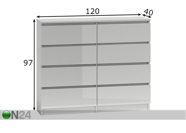 Kummut Malwa 120cm mõõdud
