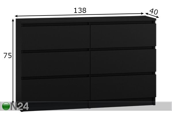 Kummut Malwa 138 cm mõõdud