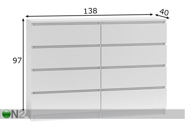Kummut Malwa 138cm mõõdud