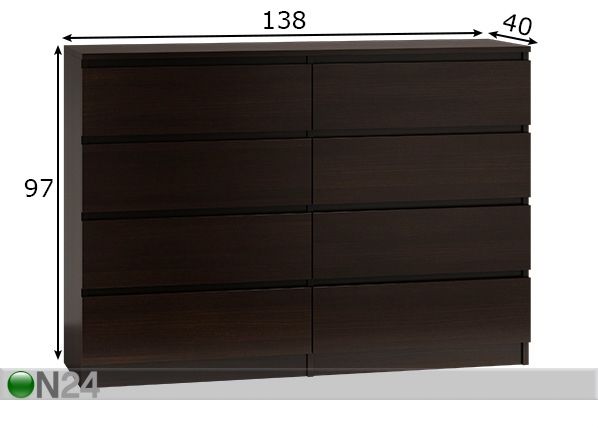 Kummut Malwa 138cm mõõdud