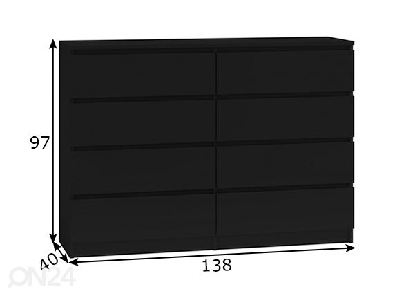 Kummut Marina 140 cm mõõdud