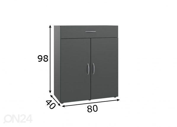 Kummut MRK 316 80 cm mõõdud