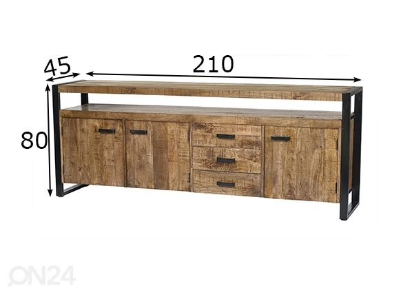 Kummut Nairobi 210 cm mõõdud