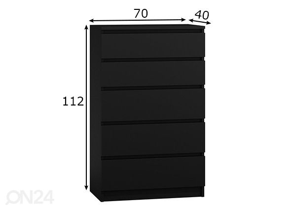 Kummut Nelson 70 cm mõõdud
