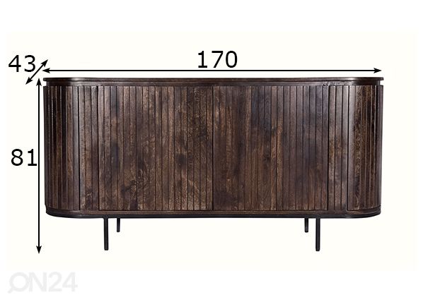 Kummut Noor 170 cm mõõdud