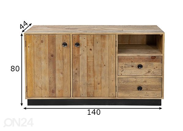 Kummut Old Pine mõõdud
