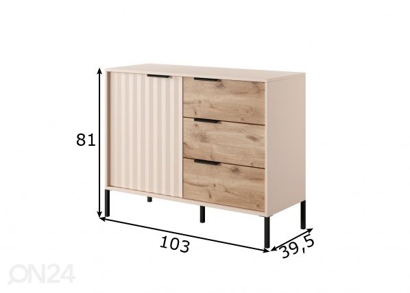 Kummut Rave D 103 cm mõõdud