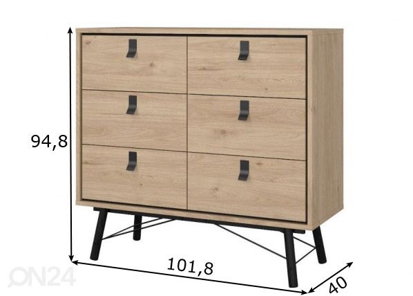 Kummut Ry 102 cm mõõdud