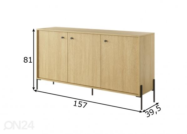 Kummut Scandi C 157 cm mõõdud