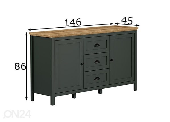 Kummut Stanton 146 cm mõõdud