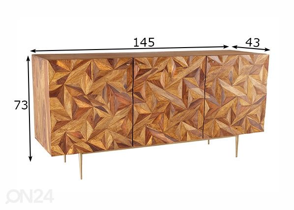 Kummut Stone 145 cm mõõdud