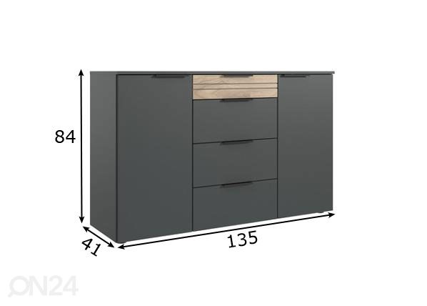 Kummut Tirol 135 cm mõõdud
