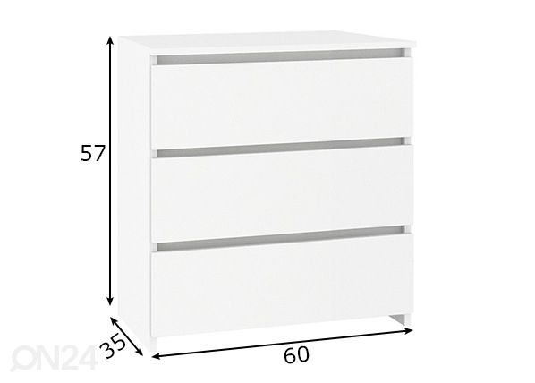 Kummut Trier 60 cm mõõdud