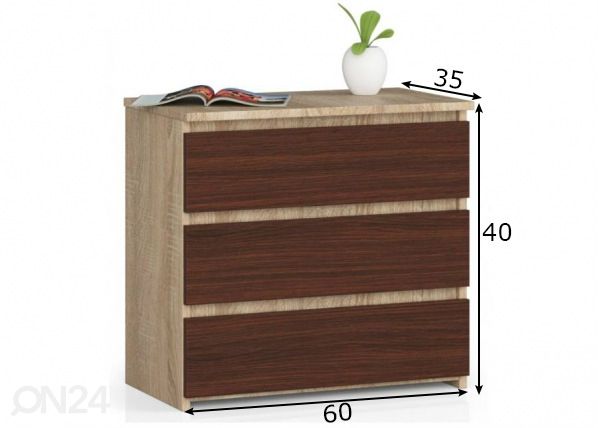 Kummut Trier 60 cm mõõdud