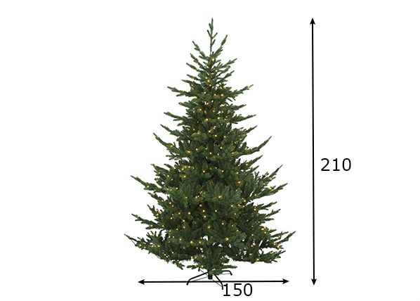 Kunstkuusk Brekstad LED 210 cm mõõdud