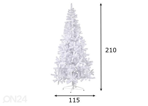 Kunstkuusk Canadian 210 cm valge mõõdud