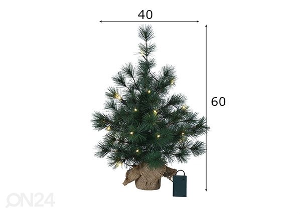 Kunstkuusk Furu LED tuledega 60 cm mõõdud