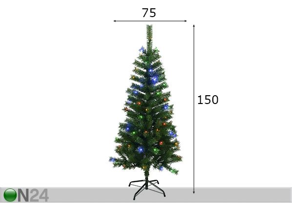 Kunstkuusk Kalix LED tuledega 150 cm mõõdud