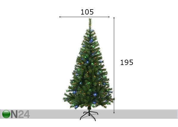 Kunstkuusk Kalix LED tuledega 195 cm mõõdud