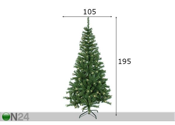 Kunstkuusk Kalix Twinkle LED tuledega 195 cm mõõdud