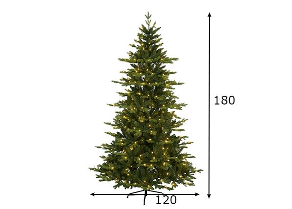 Kunstkuusk Larvik LED 180 cm mõõdud