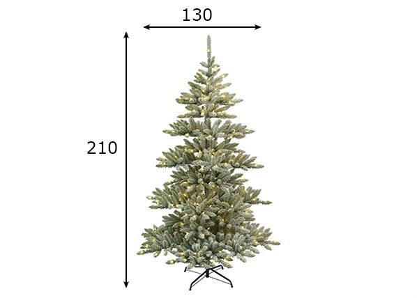 Kunstkuusk LED tulede ja lumega Arvika 210 cm mõõdud