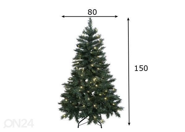 Kunstkuusk LED tuledega Ottawa 150cm mõõdud