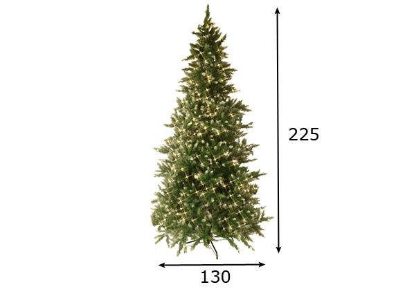 Kunstkuusk lumega ja LED tuledega Vancouver 225cm mõõdud