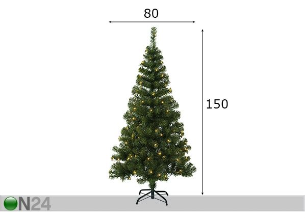 Kunstkuusk Ottawa LED tuledega 150 cm mõõdud