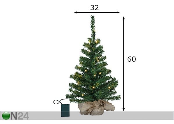 Kunstkuusk Toppy LED tuledega 60 cm mõõdud