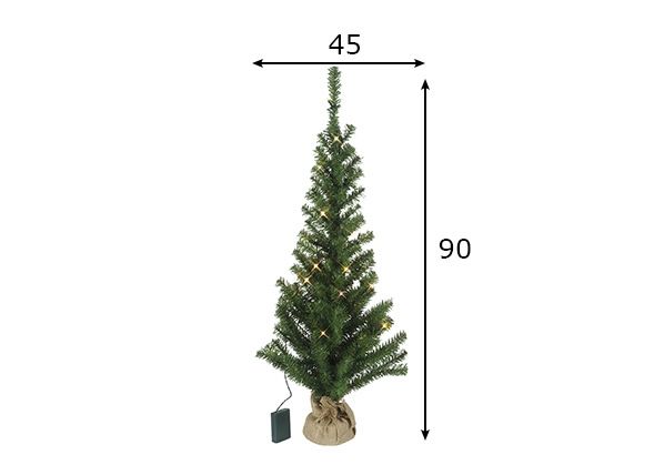 Kunstkuusk Toppy LED tuledega 90 cm mõõdud