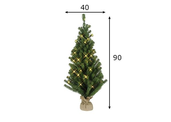 Kunstkuusk Toppy LED tuledega 90 cm mõõdud