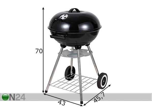 Kuppelgrill mõõdud