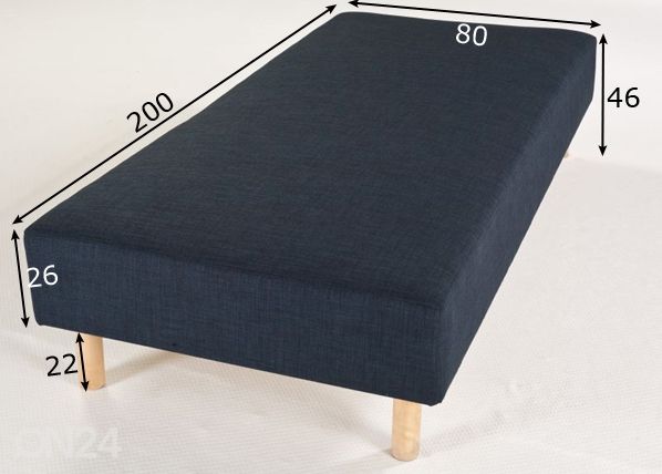 Kušett 80x200 cm mõõdud