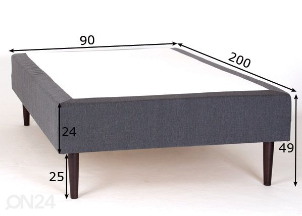 Kušett 90x200 cm mõõdud